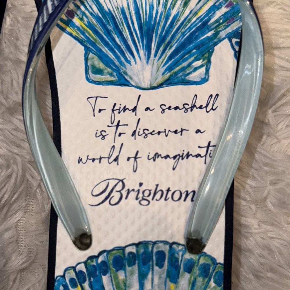 Brighton Seashell Patterned Sandals With Blue And… - image 2